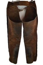 Tracker Mens Leather Horse Riding Chaps Trousers Brown