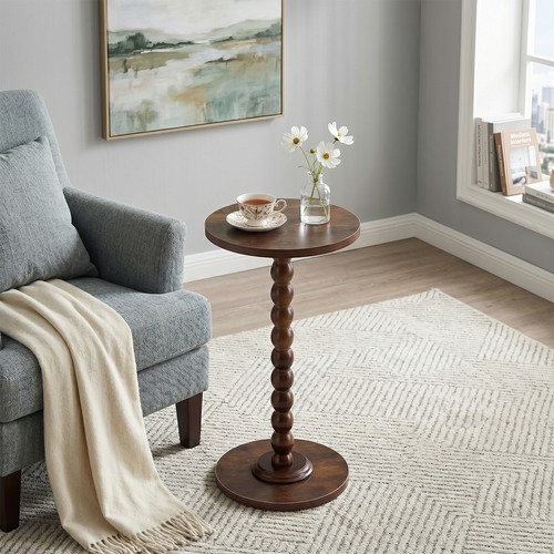 Farmhouse round end table - farmhouse,