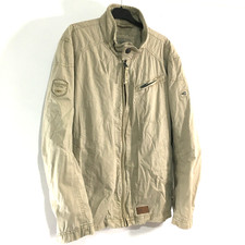 CAMEL ACTIVE Stone Jacket Size 54 Large Mens Beige Bomber Lined Zip SOME MARKS