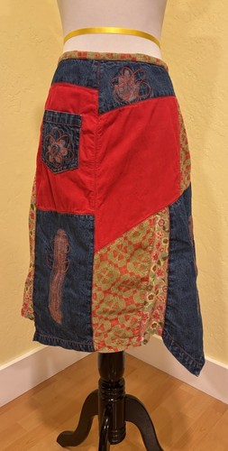 Oilily floral denim corduroy - denim,