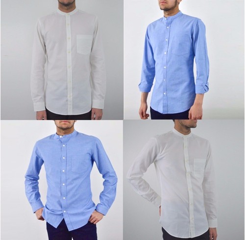 Mens grandad shirt long sleeve - mens,