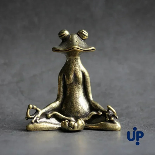 Antique brass meditation zen - brass,