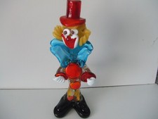 Vintage Murano Glass Clown  Mid Century Italian Glass Art Piece