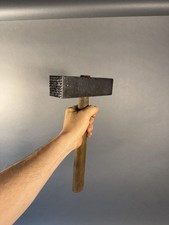 Vintage Dual Waffle Face Mill Stone/Stone Mason Sledge Hammer. Huge. 8lbs.antiqe