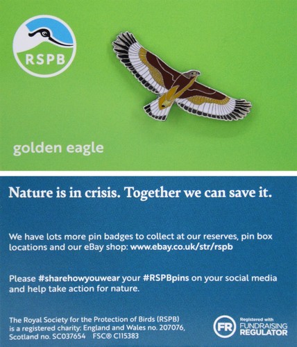 Rspb pin badge niic - badge, golden