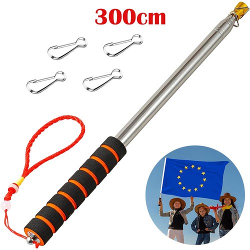 Telescopic handheld flagpole - telescopic,