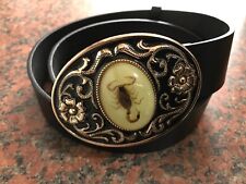 SCORPION ornate metal Buckle + FREE Belt western style floral new 