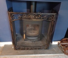 Fire Screen Brushed Bronze