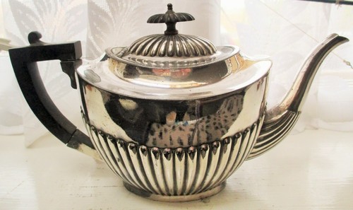 Teapot silver plate - silver,