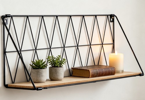 Black vintage wall unit - black,