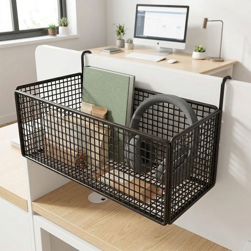 Metal bedside storage basket - metal,