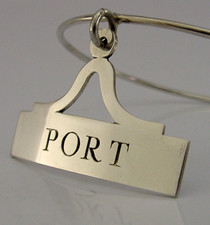 STERLING SILVER PORT DECANTER BOTTLE COLLAR RING LABEL LEWES 1987 BARWARE 15g