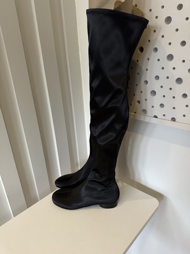 Zara black satin over the - zara, knee