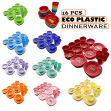 16 Pcs ECO Plastic Dinnerware