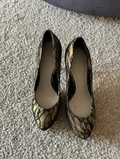 JENNY PACKHAM NO1 BLACK & GOLD OCCASION SHOES UK5