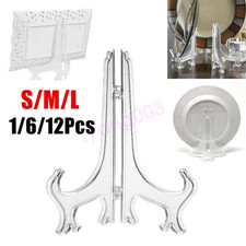 Plastic Acrylic Easels Stand Plate Holder for Picture Display Home Decoration