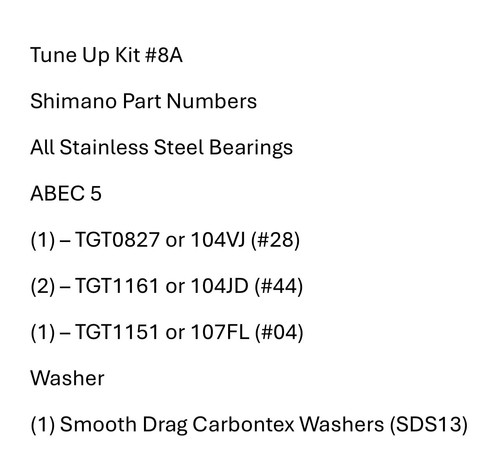 Tune kit shimano - up,