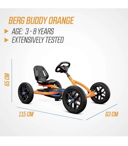 Berg buddy orange pedal - b-orange,