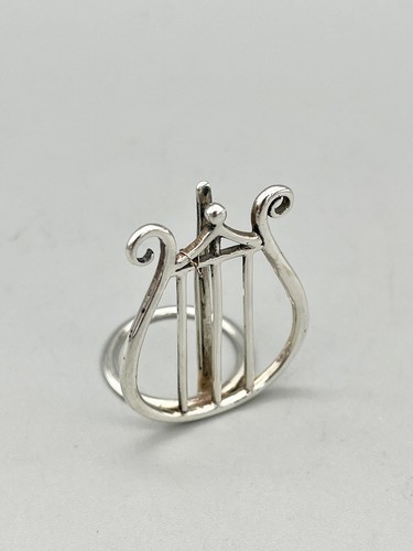 Victorian sterling silver lyre - victorian,