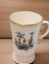Royal Worcester Alpine Flowers Coffee Cup tall Irish coffee