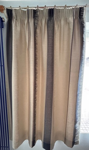 Silk effect curtains length - effect,