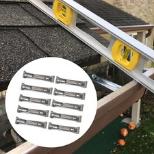 10 Pieces Gutter Hangers Carbon Steel Fix Sagging Rain Gutters Silver Rain