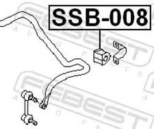 Stabilizer rubber bush Rear Axle SSB-008 FEBEST for SUBARU LEGACY Mk III Estate