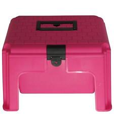 Large Tool Storage Box Pink (Plastic Step Stool Utility Case)