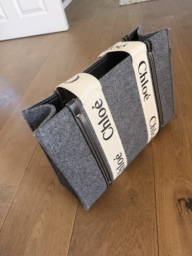 Chloé grey felt leather - &,