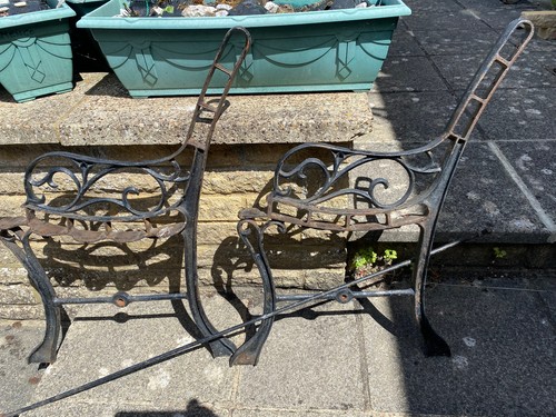 Cast iron garden bench - cast,