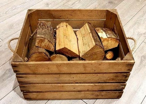 Log basket fire wood storage - log,