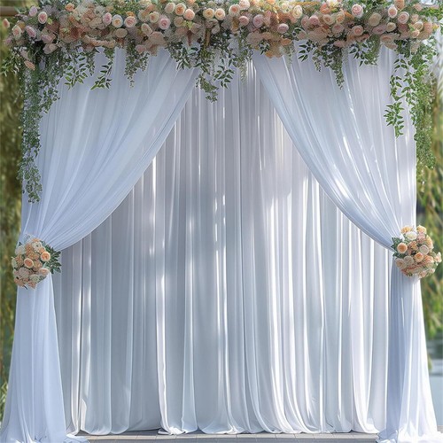 20ft white backdrop drapes - 10/20ft,