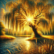 Golden weeping willow - golden,
