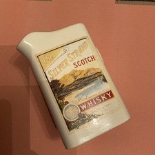 large silver strand scotch whisky water jug white  made by england in VGC