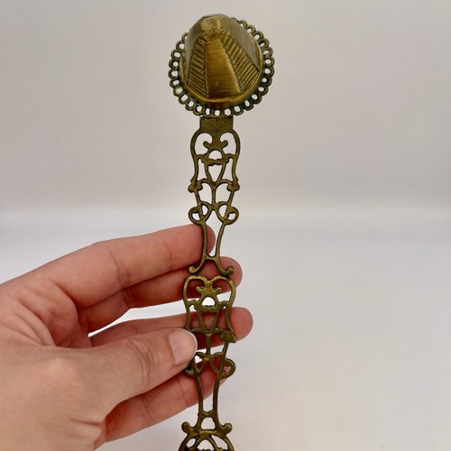 Vintage ornate brass candle - ornate,