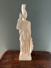 Vintage Athena  Greek Roman  Statue Sculpture Figure Alabaster Signed