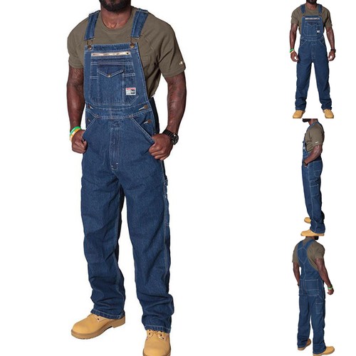 Men denim dungarees bib - men,
