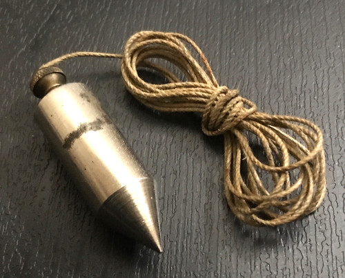 Vintage plumb bob and line - plumb,