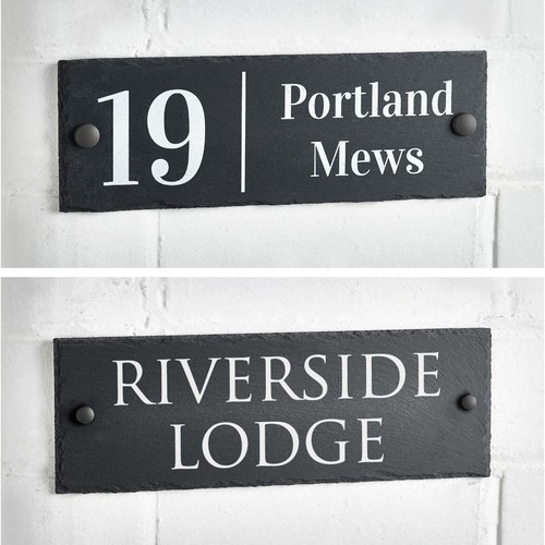 Slate house sign rustic - house,