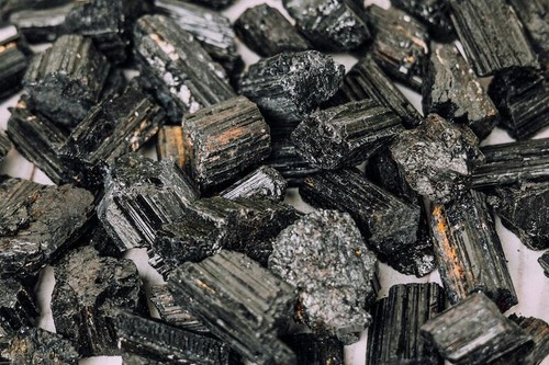 Black tourmaline crystals raw - crystals,