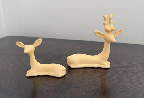 Vintage plastic deer family - vintage,