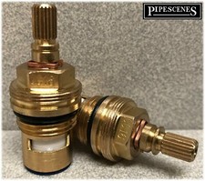 pipescenes555 CC16 / A6 Ceramic Disc Tap Cartridge Valves 20 Spline x 7.6mm PAIR