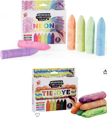 12x coloured jumbo - jumbo, pavement