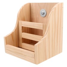  Small Pet Feeder Bunny Wooden Food Bowl for Rabbits Guinea Pig Hay