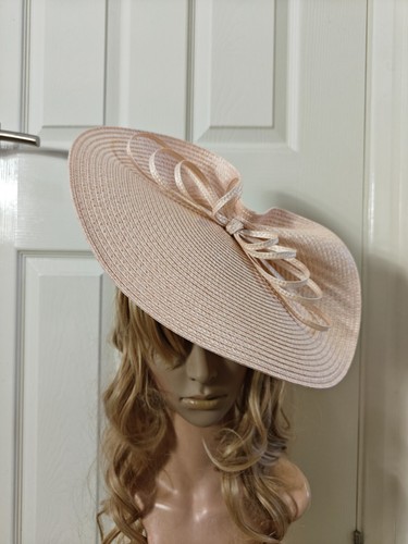 Nude peach pink large straw - pink,