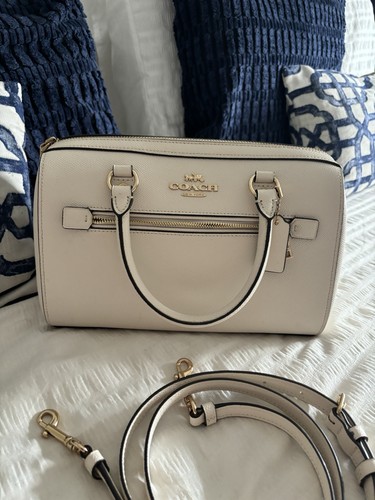 Coach white leather rowan - white,