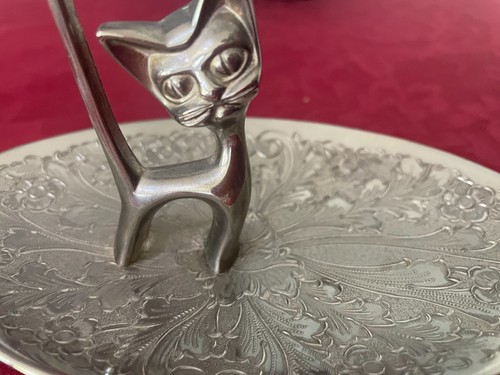 Vintage seba silver plated - silver, cat