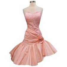 Vintage 80s Pink Peach Lace