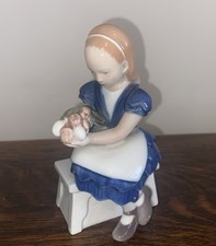 Vintage Rare Girl With Flowers