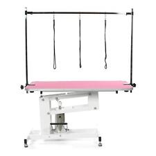 Pedigroom Large Professional Heavy Duty Hydraulic Dog Grooming Table H Bar Pink
